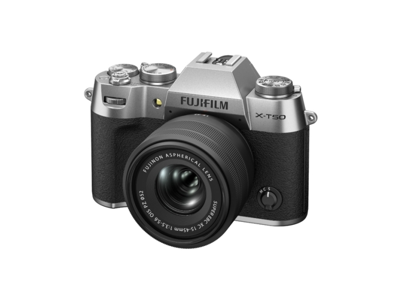 Fujifilm X  T50   Xc 15 45mm  40 2 Mp  7728 X 5152 Pixel  X Trans Cmos 5 Hr  6 2k  Berøringsskærm  Sølv