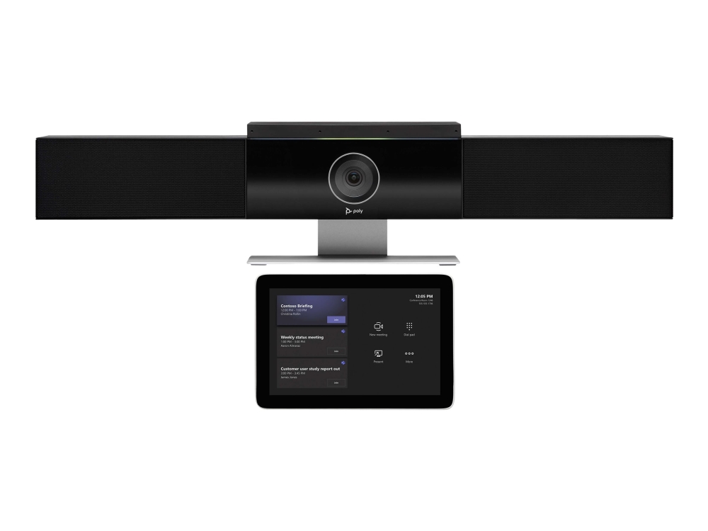 Poly Studio   Small Medium Room Kit   Videokonferencepakke  Berøringsskærmkonsol  Videobarre    Ingen Pc