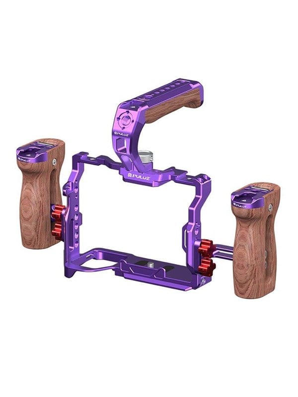 Puluz Metal Camera Cage With Handle For Sony A7r5   A7m4  Purple