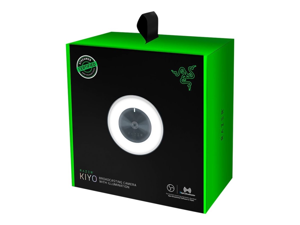 Razer Kiyo   Webcam   Farve   4 Mp   1920 X 1080   Audio   Usb 2 0   Mjpeg  H 264  Yuv2