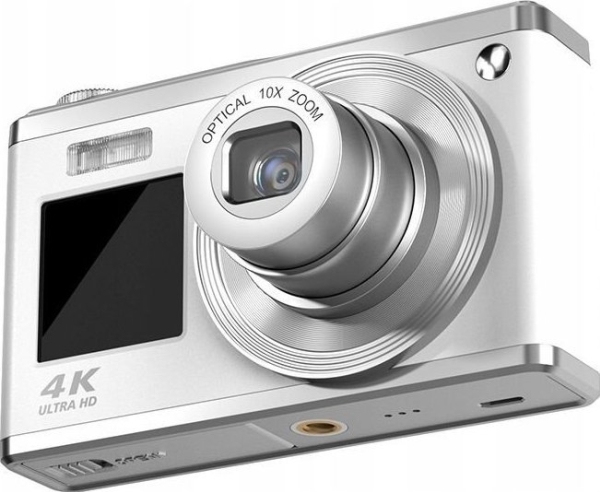 Xrec Digitalkamera Xrec C23 Digitalkamera 60mp 4k 10x Optisk Zoom   Hvid